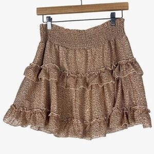 Leopard Print Mini Skirt